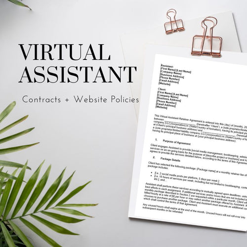 Virtual Assistant Bundle: Contracts and Website Policies