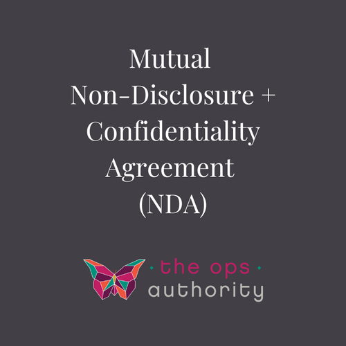 The Ops Authority - Mutual Non-Disclosure + Confidentiality Agreement (NDA) for DOO