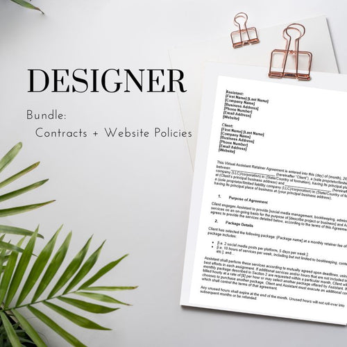 Designer Bundle: Contract + Website Policies