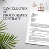 Cancellation of Photography Agreement