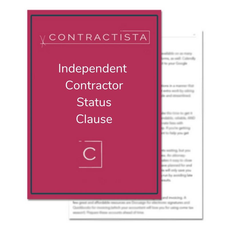 Independent Contractor Status Clause