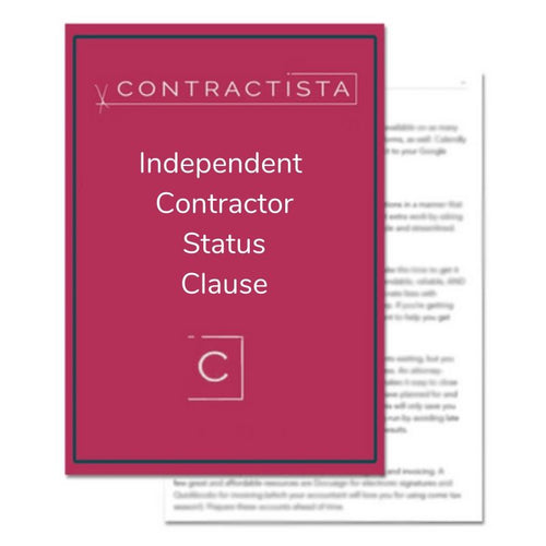 Independent Contractor Status Clause