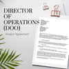 Director of Operations (DOO) Project Agreement
