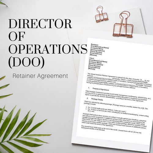 Director of Operations (DOO) Retainer Agreement