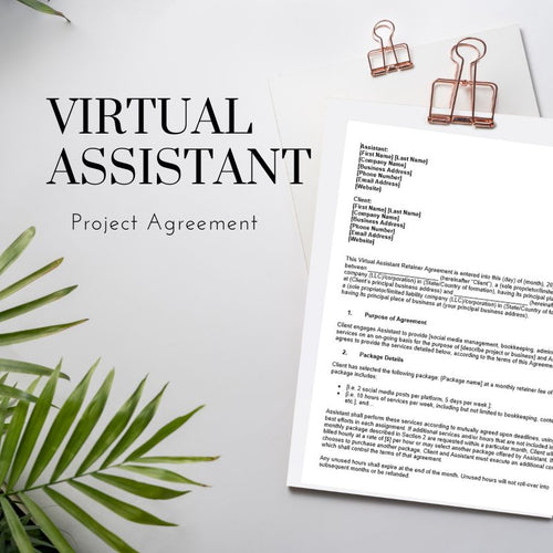 Virtual Assistant Project Agreement Template